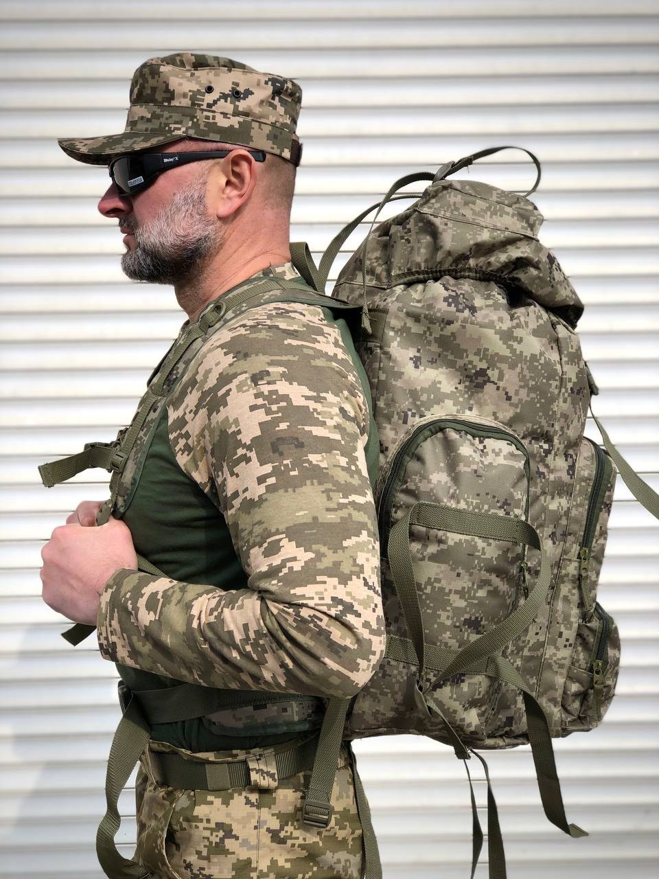 Рюкзак тактичний піксель 65 л, фото 1