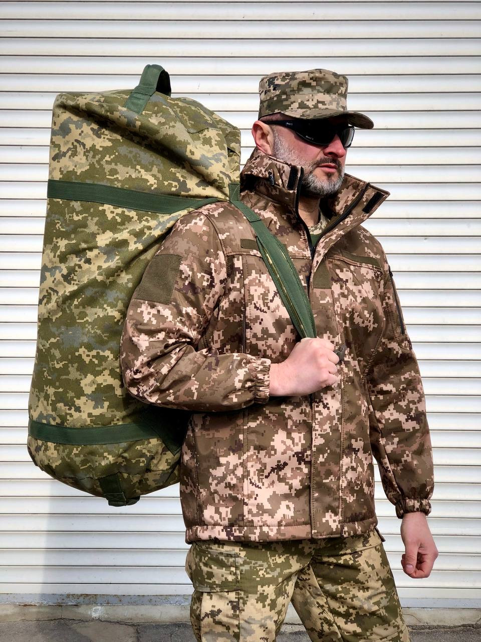 Баул, великий рюкзак, сумка 120 л піксель, фото 1