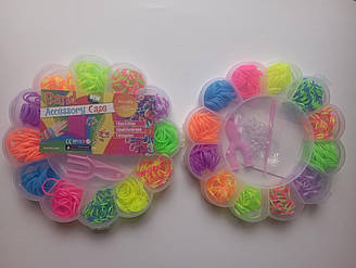Набір резинок для плетіння, Квіточка 12 кольорів