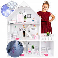 ДЕРЕВЯННЫЙ КУКОЛЬНЫЙ ДОМИК KINDERPLAY GREEN SERIES-МОДЕЛЬ PINK