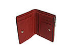 Жіночий компактний шкіряний гаманець "Caliente" червоний, фото 3