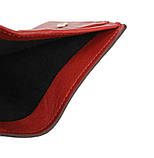 Жіночий компактний шкіряний гаманець "Caliente" червоний, фото 4