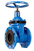 Засувка чавунна з обгумованим клином зі штурвалом Ду 65