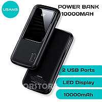 Повербанк USAMS US-CD163 PB58 DUAL USB DIGITAL DISPLAY POWER BANK 10000MAH BLACK