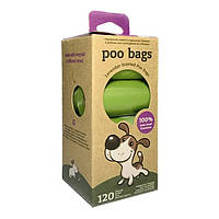 Poo Bags Dog Waste Bag Lavander Пакеты для собачьих фекалий, с ароматом лаванды, 8 рулонов по 15 пакетов 8 шт