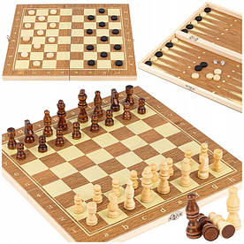 Гра в шахи, шашки, нарди 3в1