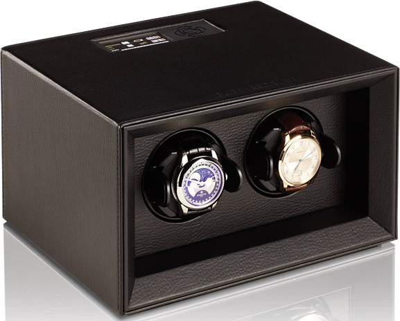 Скринька для зберігання двох годинників з автоматичним заводом оздоблення шкіри від німецького бренду Buben Zorweg, фото 1