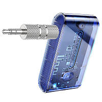 Аудио адаптер Bluetooth ресивер в машину BOROFONE BC46 |BT5.0/AUX| Синий