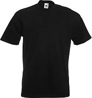 Мужская футболка ПРЕМИУМ Fruit of the loom Super premium 100% хлопок плотная качественная Черный, 3XL