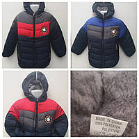 Утеплённые куртки детские на меху для мальчиков 116-134cm оптом Zol-Dnz 494