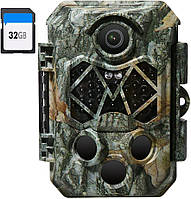 Камера Assark Wildlife 4K 32MP Trail Camera с SD-картой 32 ГБ ИК-светодиоды 940 нм с ночным , Amazon, Германия