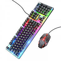 Набор мышь и клавиатура мембранная Hoco GM18 Luminous проводная USB с подсветкой