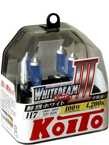 Автолампы Koito WhiteBeam III 4200K H7 P0755W (комплект 2шт ) Япония следы монтажа - фото 2 - id-p2017319460