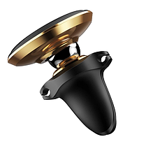 Автомобільний тримач холдер Baseus Magnetic Air Vent Car Mount Holder SUGX-A0V Gold, фото 4