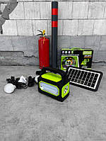 Комплект на сонячних батареях GDPlus GD-8073, FM, SW, AM - радіо, USB, ліхтарики, Power Bank, 3 світлодіодні лампи ВТ6790