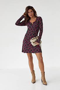 Коротка сукня з квітковим принтом