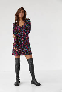 Коротка сукня з квітковим принтом