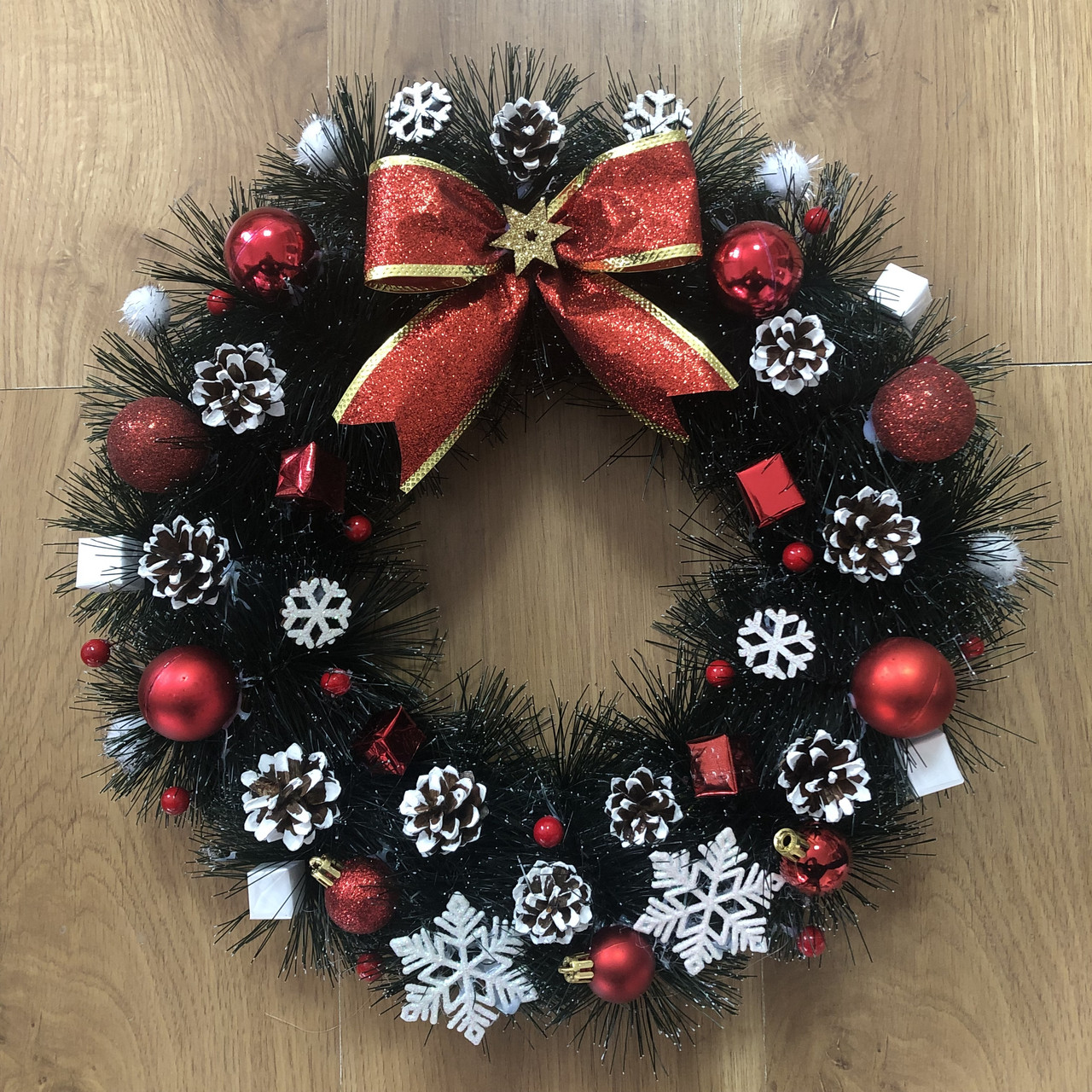 Новорічний Різдвяний Вінок 40см. "Christmas"