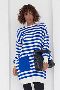 Туніка жіноча в смужку з кишенею