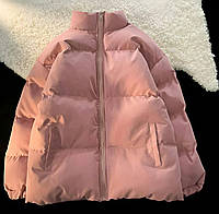 Женская стильная куртка пуховик стеганная зимняя теплая курточка на подкладке синтепон 250 хит продаж OS 46/48, Пудровый