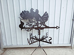 Флюгер Голуби, флюгер на дах з металу 2 мм.