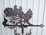 Флюгер Голуби, флюгер на дах з металу 2 мм., фото 3