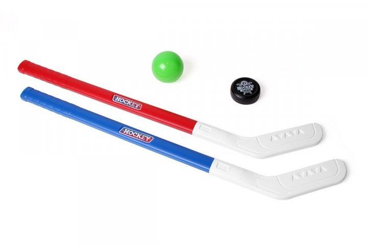 Детский набор для игры в хоккей ТехноК 5569 клюшки мяч шайба игрушка для детей спорт - фото 2 - id-p2017380546
