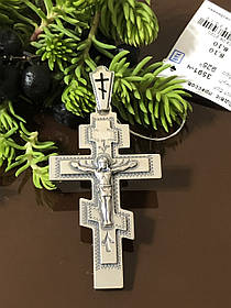Великий чернений православний срібний хрестик срібло 925 проба чоловічий