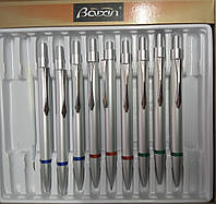 Ручка Baixin автоматическая металлическая синяя BP-789 MIX