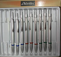 Ручка Baixin автоматична металева синя BP-789 MIX