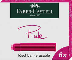 Картриджі Faber-Castell для пір'яних ручок стандартні рожеві 6 шт, 185508