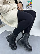 Черевики жіночі MyClassic W113-T1ZM зимові на шнурівці чорні 36, фото 6