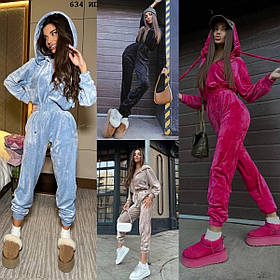 Жіночий велюровий комбінезон 634 ип