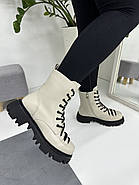 Черевики жіночі MyClassic W113-T3ZM зимові на шнурівці білі 36, фото 4