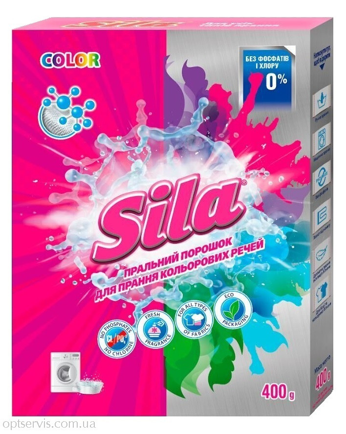 Порошок для прання Sila Color 0,4 кг, фото 1