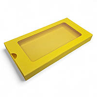 Коробка для шоколада желтая 160х80х15 мм.