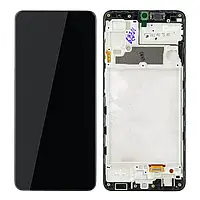 Дисплей для Samsung A22 5G (A226B) A226 із сенсором чорний + рамка сервісний