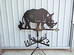 Флюгер Носоріг, флюгер на дах з металу 2 мм.