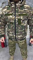 Тактическая куртка Logos Tac рипстоп мультикам на меху шиншилы