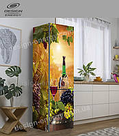 Декоративна наклейка на холодильник "Виноградник захід сонця"