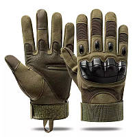 Тактичні рукавички Ultra Protect Армійські зелені (XL), Повнопалі закриті рукавички, Рукавиці для військових