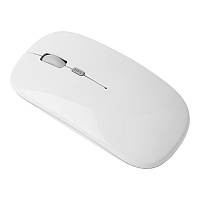 Бездротова миша акумуляторна безшумна (тиха) зі світлодіодним підсвічуванням Bluetooth + 2,4 ГГц Білий