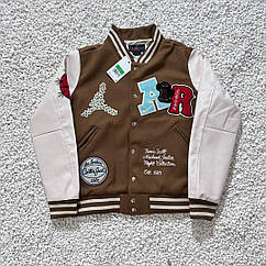 Бомбер коричневий Air Jordan x Travis Scott Varsity Jacket 'Antique Brown' куртка вітровка