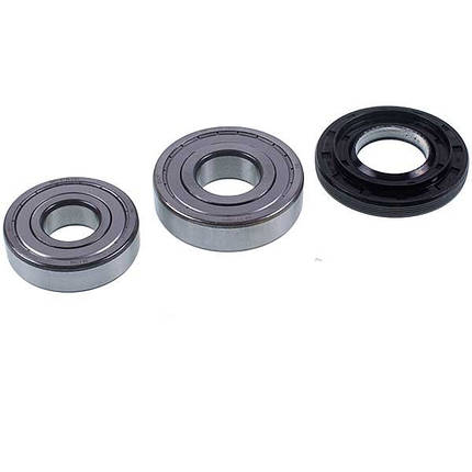 Комплект підшипників 6305+6306 SKF + сальник (37x76x9.5/12mm) для пральних машин LG, фото 1