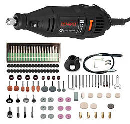 Бормашина міні-дриль гравер Dearmel S1J-SFK-002 130W с комплектом насадок та гнучким валом