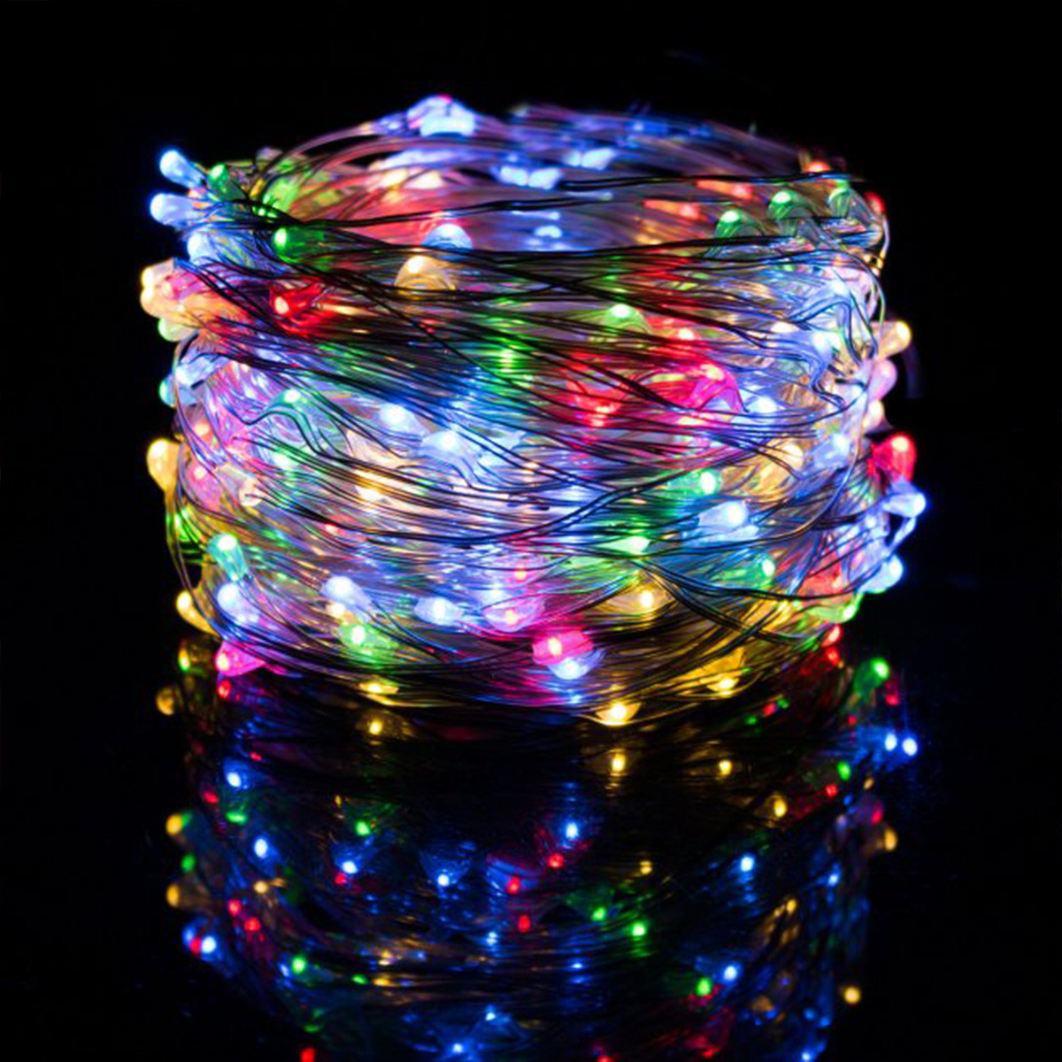 Новорічна гірлянда "Роса" нитка 10 м (світло різнобарвне) гарне святкове освітлення інтер'єру RV106-М house