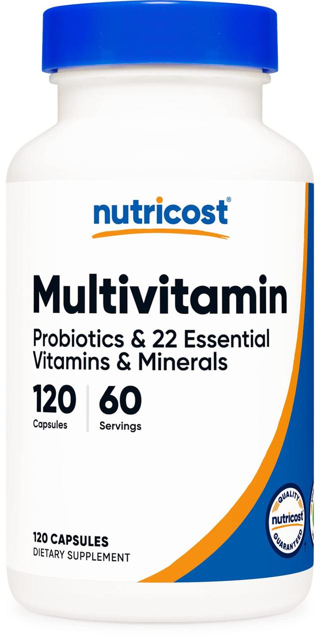 Мультивітаміни з пробіотиками, ензимами та антиоксидантами Nutricost Multivitamin 120 Capsules