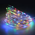 Новорічна гірлянда "Роса" нитка 10 м (світло різнобарвне) гарне святкове освітлення інтер'єру RV106-М houseтоп, фото 4