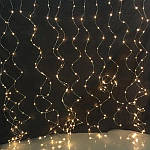 Новорічна гірлянда-штора "Лучі роси" 3 м*3 м (золотиста) гарне святкове освітлення інтер'єру ZABI-31 3*3G houseтоп, фото 2
