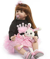 Силіконова колекційна лялька Reborn Doll дівчинка Каріна 60 см (172)